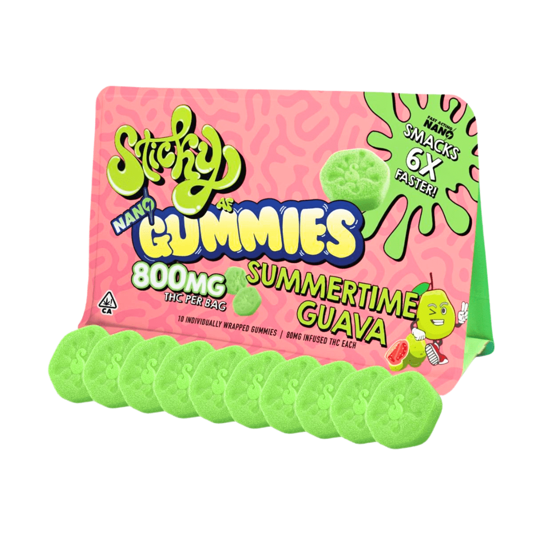 Sticky Nano Summertime Guava gummies 800mg thc gummies